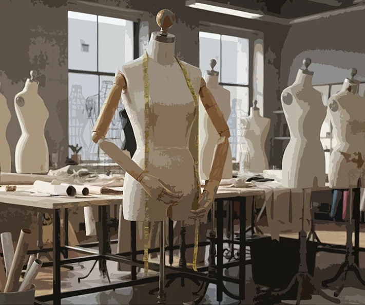 服飾専門学校の裁縫用マネキン